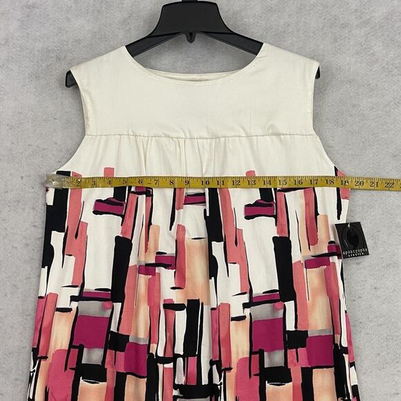 Apostrophe Boat Neck Sheath Dress Womens M Retro Geometric Stretch Vintage NEW - Picture 4 of 13